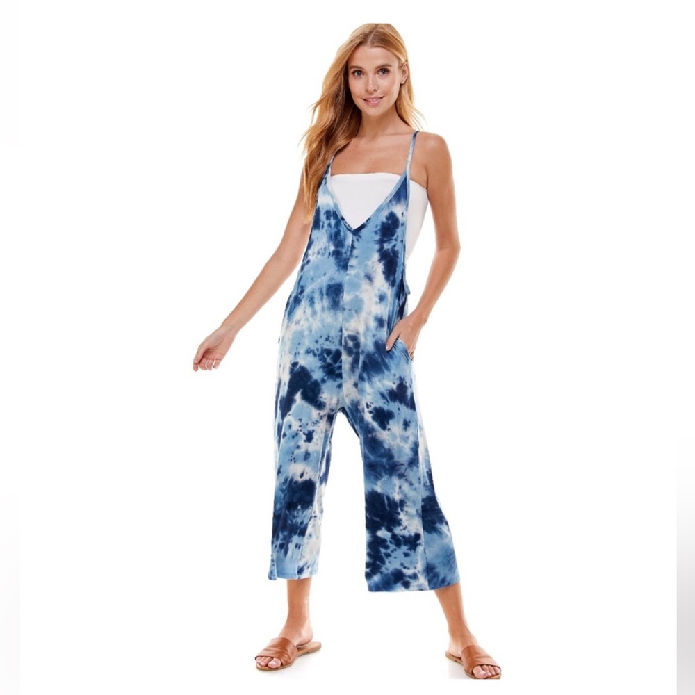 Loving People Loose Fit Jumpsuits blue